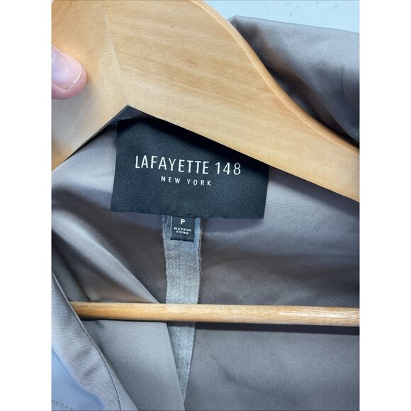 Lafayette 148 topper swing Jacket‎ Size P S Taupe Metallic Formal spec. Occas - Picture 7 of 13
